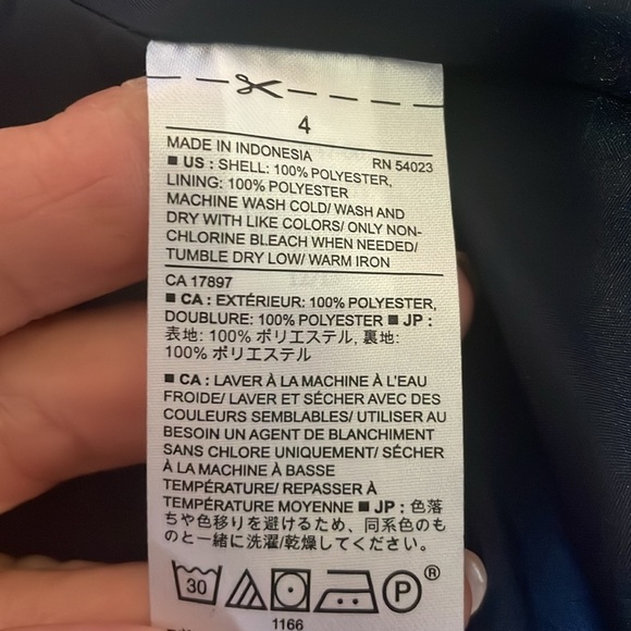 Banana Republic Factory Open Blazer Navy Floral print Bell Sleeves Size 4 Classy - Picture 5 of 12